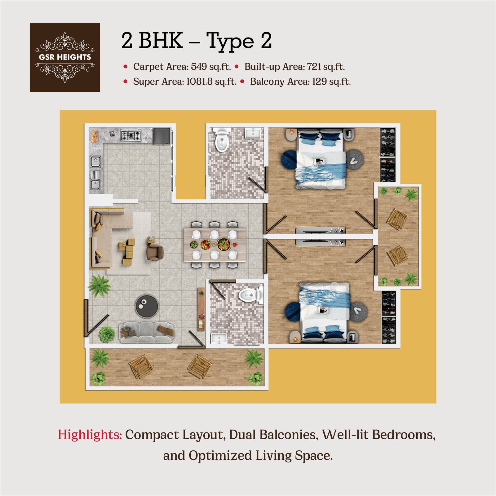 2BHK Plan 2