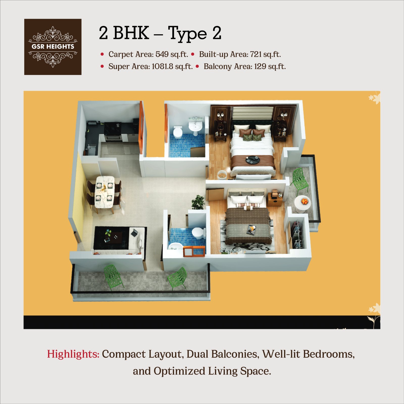 2BHK Plan 2